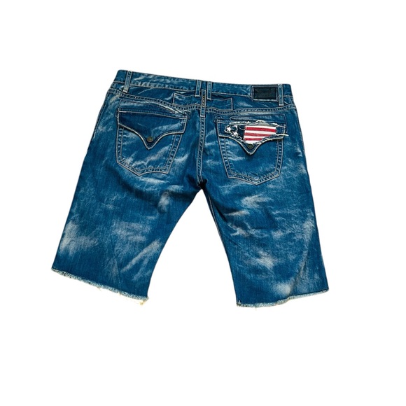 Robin’s Jean Distressed Shorts | Size 42 | American Flag Pocket | Made in USA | - Picture 4 of 14